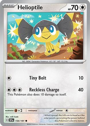Helioptile (154/191) Reverse Holofoil [SV08: Surging Sparks]
