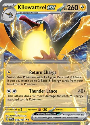Kilowattrel ex (68/191)  [SV08: Surging Sparks]