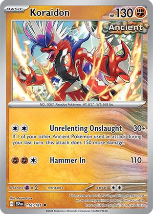 Koraidon (116/191) Reverse Holofoil [SV08: Surging Sparks]