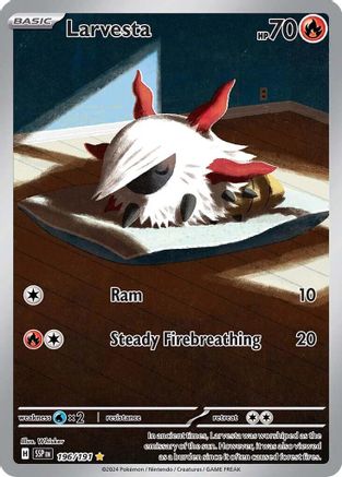 Larvesta (196/191) Holofoil [SV08: Surging Sparks]