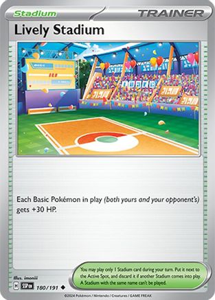 Lively Stadium (180/191) Reverse Holofoil [SV08: Surging Sparks]