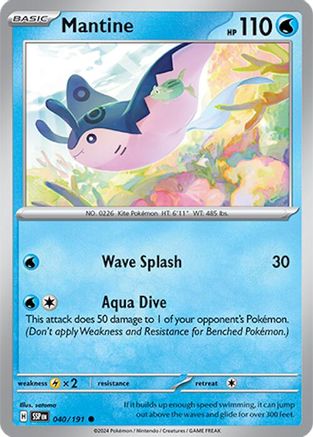 Mantine (40/191) Reverse Holofoil [SV08: Surging Sparks]