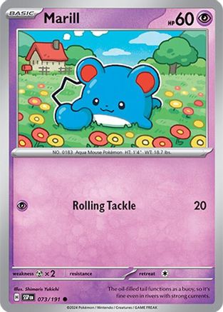 Marill (73/191) Reverse Holofoil [SV08: Surging Sparks]