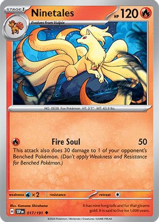 Ninetales (17/191) Reverse Holofoil [SV08: Surging Sparks]