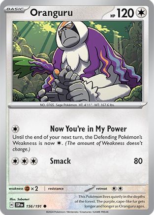 Oranguru (156/191) Reverse Holofoil [SV08: Surging Sparks]