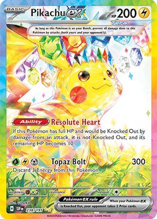 Pikachu ex (238/191) Holofoil [SV08: Surging Sparks]