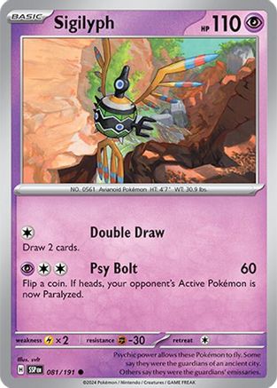 Sigilyph (81/191) Reverse Holofoil [SV08: Surging Sparks]