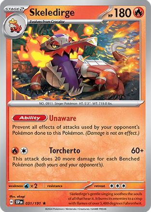 Skeledirge (31/191) Reverse Holofoil [SV08: Surging Sparks]