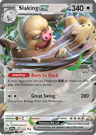 Slaking ex (147/191) Holofoil [SV08: Surging Sparks]