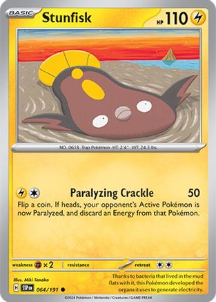 Stunfisk (64/191) Reverse Holofoil [SV08: Surging Sparks]