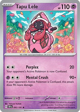 Tapu Lele (92/191) Reverse Holofoil [SV08: Surging Sparks]
