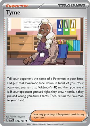 Tyme (190/191) Reverse Holofoil [SV08: Surging Sparks]
