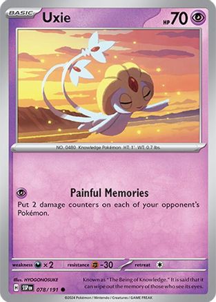 Uxie (78/191) Reverse Holofoil [SV08: Surging Sparks]