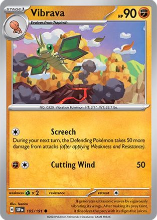 Vibrava (105/191) Reverse Holofoil [SV08: Surging Sparks]