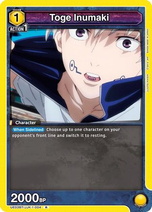 Toge Inumaki (004) (UE03BT/JJK-1-004) - Jujutsu Kaisen