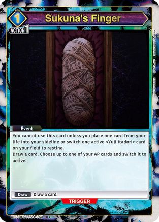 Sukuna's Finger (C*) (UE03BT/JJK-1-063) - Jujutsu Kaisen