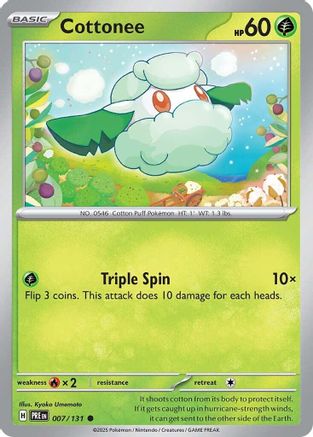 Cottonee (007/131) Reverse Holofoil [SV: Prismatic Evolutions]