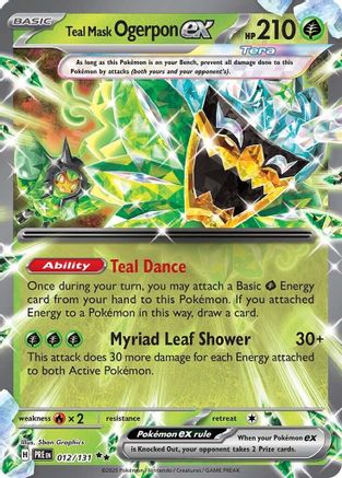 Teal Mask Ogerpon ex (012/131) Holofoil [SV: Prismatic Evolutions]