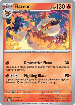 Flareon (013/131) Reverse Holofoil [SV: Prismatic Evolutions]