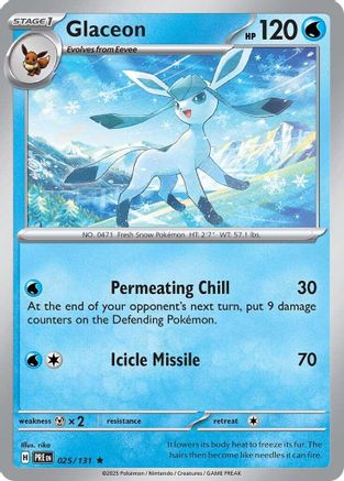 Glaceon (025/131) Reverse Holofoil [SV: Prismatic Evolutions]