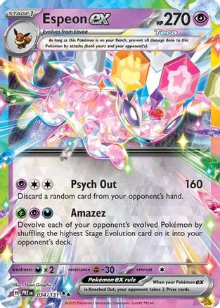 Espeon ex (034/131) Holofoil [SV: Prismatic Evolutions]