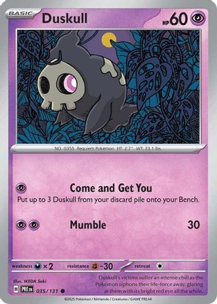 Duskull (035/131) Reverse Holofoil [SV: Prismatic Evolutions]