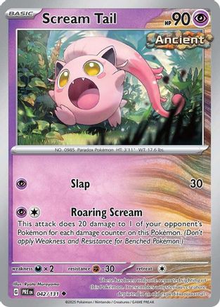 Scream Tail (042/131) Reverse Holofoil [SV: Prismatic Evolutions]