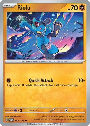 Riolu (050/131) Reverse Holofoil [SV: Prismatic Evolutions]