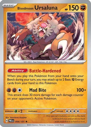 Bloodmoon Ursaluna (054/131) Holofoil [SV: Prismatic Evolutions]