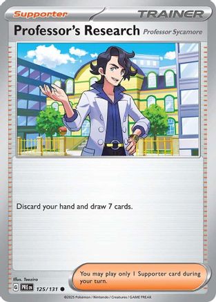 Professor's Research [Professor Sycamore] (125/131) Reverse Holofoil [SV: Prismatic Evolutions]