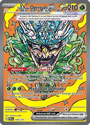 Teal Mask Ogerpon ex (145/131) Holofoil [SV: Prismatic Evolutions]