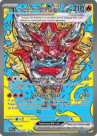 Hearthflame Mask Ogerpon ex (148/131) Holofoil [SV: Prismatic Evolutions]