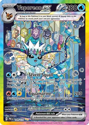 Vaporeon ex (149/131) Holofoil [SV: Prismatic Evolutions]