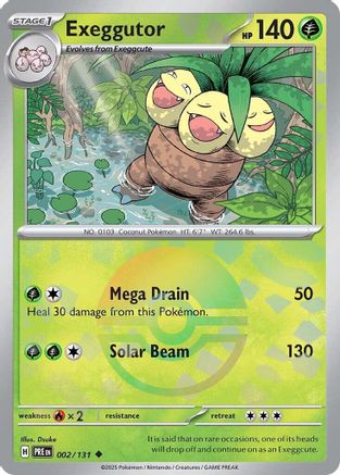 Exeggutor (002/131) (Poke Ball Pattern) Holofoil [SV: Prismatic Evolutions]
