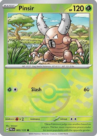 Pinsir (Poke Ball Pattern) (003/131) Holofoil [SV: Prismatic Evolutions]