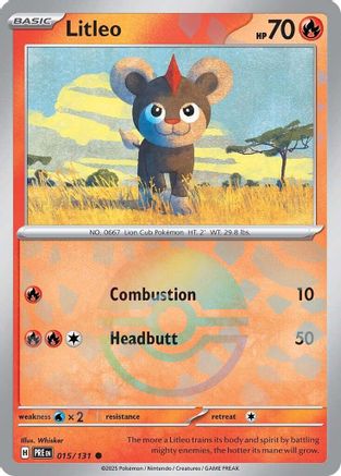 Litleo (015/131) (Poke Ball Pattern) Holofoil [SV: Prismatic Evolutions]