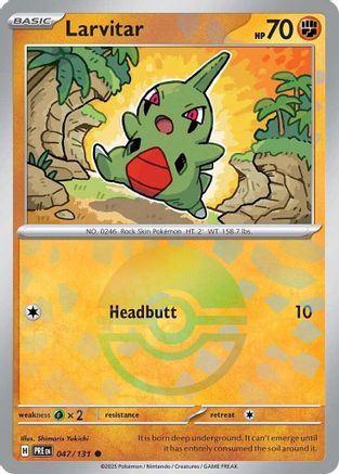 Larvitar (047/131) (Poke Ball Pattern) Holofoil [SV: Prismatic Evolutions]