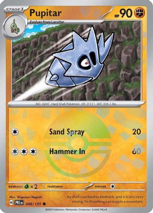 Pupitar (048/131) (Poke Ball Pattern) Holofoil [SV: Prismatic Evolutions]