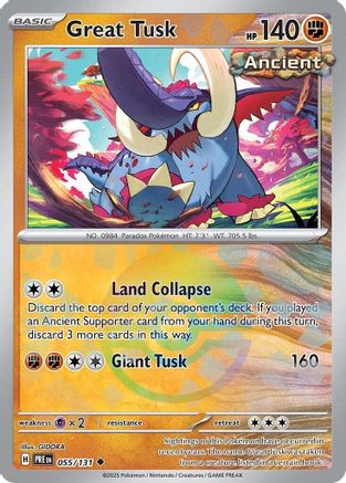 Great Tusk (055/131) (Poke Ball Pattern) Holofoil [SV: Prismatic Evolutions]