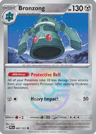 Bronzong (067/131) (Poke Ball Pattern) Holofoil [SV: Prismatic Evolutions]
