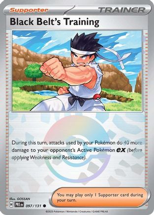 Black Belt's Training (097/131) (Poke Ball Pattern) Holofoil [SV: Prismatic Evolutions]