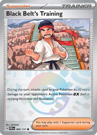 Black Belt's Training (098/131) (Poke Ball Pattern) Holofoil [SV: Prismatic Evolutions]