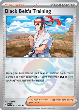 Black Belt's Training (099/131) (Poke Ball Pattern) Holofoil [SV: Prismatic Evolutions]