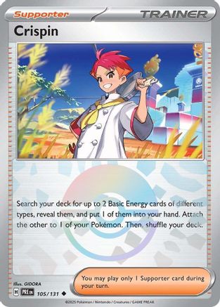 Crispin (105/131) (Poke Ball Pattern) Holofoil [SV: Prismatic Evolutions]