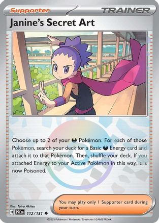 Janine's Secret Art (112/131) (Poke Ball Pattern) Holofoil [SV: Prismatic Evolutions]
