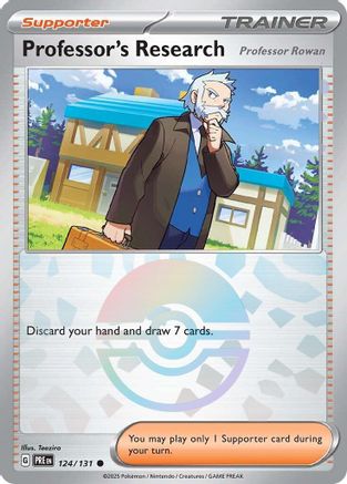 Professor's Research [Professor Rowan] (124/131) (Poke Ball Pattern) Holofoil [SV: Prismatic Evolutions]