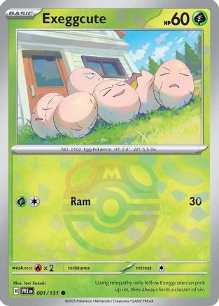 Exeggcute (001/131) (Master Ball Pattern) Holofoil [SV: Prismatic Evolutions]