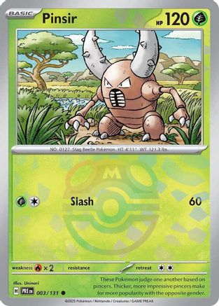 Pinsir (003/131) (Master Ball Pattern) Holofoil [SV: Prismatic Evolutions]