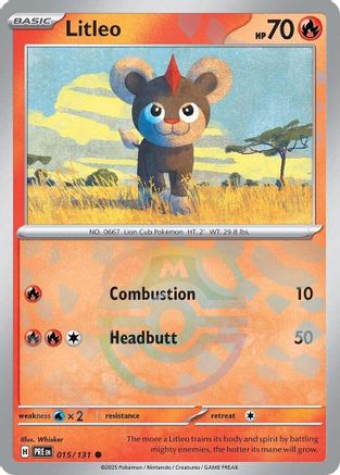 Litleo (015/131) (Master Ball Pattern) Holofoil [SV: Prismatic Evolutions]