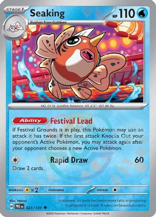 Seaking (021/131) (Master Ball Pattern) Holofoil [SV: Prismatic Evolutions]